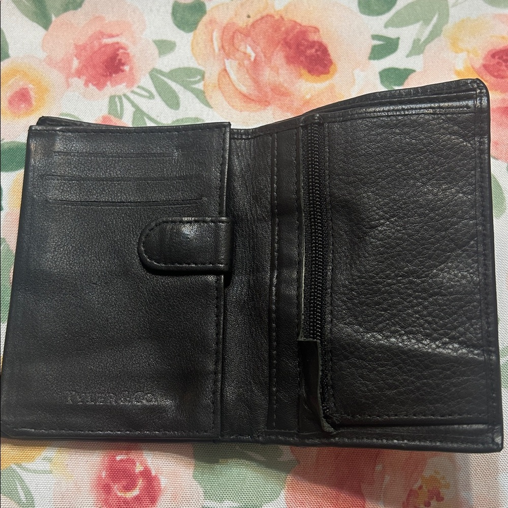 Black Leather Bifold Wallet butter soft broke in - Picture 2 of 8